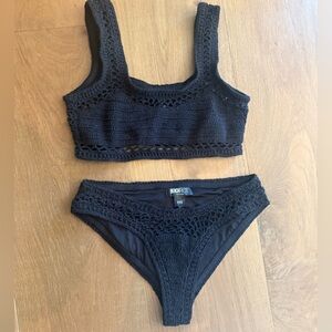 NWOT Beach Riot SET Crochet Andy Bikini RARE